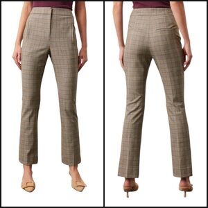 Veronica Beard Tan Plaid Ankle Pants